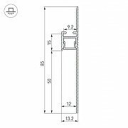 Профиль-держатель накладной Arlight FANTOM 052699 цвет черный-3
