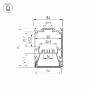 Профиль накладной Arlight LINE 053899 цвет черный-3