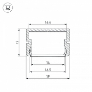 Профиль накладной Arlight SILER 058960 цвет черный-2