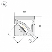 Профиль накладной гибкий Arlight WPH-FLEX 059570 цвет белый-1