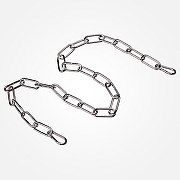 Подвес Eurosvet 10300 10300 цепь длиной 1 метр с 2 карабинами хром, арт. 73023 цвет хром