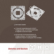 Розетка для вывод кабеля без рамки Arte Milano am-202 202.49-1.silver цвет Серебро-6