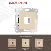 Розетка для вывод кабеля без рамки Arte Milano am-203 203.49-1.shampan цвет Бежевый-1