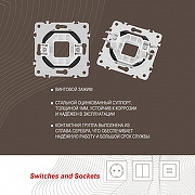 Розетка для вывод кабеля без рамки Arte Milano am-203 203.49-1.shampan цвет Бежевый-5