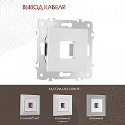 Розетка для вывод кабеля без рамки Arte Milano am-203 203.49-1.silver цвет Серебро-1