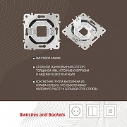 Розетка для вывод кабеля без рамки Arte Milano am-205 205.49-1.shampan цвет Бежевый-3
