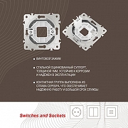 Розетка для вывод кабеля без рамки Arte Milano am-205 205.49-1.silver цвет Серебро-3