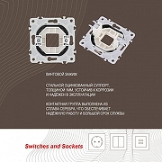 Розетка для вывод кабеля без рамки Arte Milano am-206 206.49-1.shampan цвет Бежевый-3