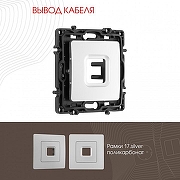 Розетка для вывод кабеля без рамки Arte Milano am-217 217.49-1.silver цвет Серебро-1