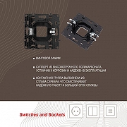 Розетка для вывод кабеля без рамки Arte Milano am-217 217.49-1.silver цвет Серебро-3