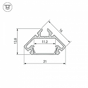Профиль накладной Arlight Pds 23862 цвет серый-2