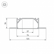Профиль встраиваемый Arlight Arh-Linia72 25025 цвет белый-2