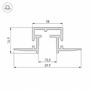 Профиль-держатель накладной Arlight PIK 29090 цвет серебро-1
