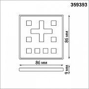 Панель универсальная сенсорная накладная Novotech Glat 359393 цвет Черный-1