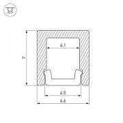 Профиль накладной Arlight ARH-KANT 36398 цвет серебро-6