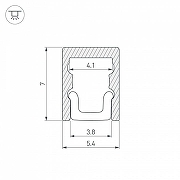 Профиль накладной Arlight ARH-KANT 36399 цвет серебро-6