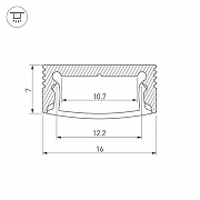 Короб накладной Arlight SL-SLIM 36834 цвет серебро-2