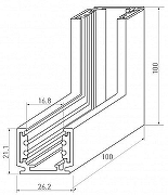 Соединитель угловой внутренний для треков накладных Arlight MAG-ORIENT 37325 цвет арматуры Белый-1