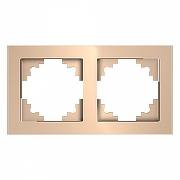 Рамка на 2 поста Stekker Катрин 39528 цвет Бежевый-3