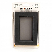 Рамка для двойной розетки Stekker Катрин 39570 цвет Графит-1
