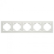 Рамка на 5 постов Stekker Эрна 39620 цвет Белый