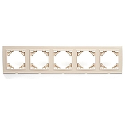 Рамка на 5 постов Stekker Эрна 39621 цвет Слоновая кость