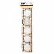 Рамка на 5 постов Stekker Эрна 39621 цвет Слоновая кость-2