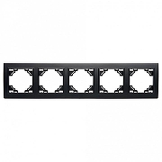 Рамка на 5 постов Stekker Эрна 39622 цвет Черный