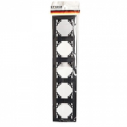 Рамка на 5 постов Stekker Эрна 39622 цвет Черный-1