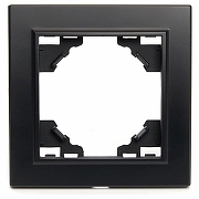 Рамка на 1 пост Stekker Эрна 39625 цвет Черный