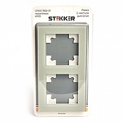 Рамка на 2 поста Stekker Катрин 49033 цвет Серый-2