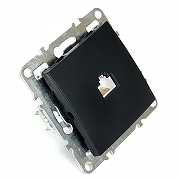Розетка Ethernet RJ-45 без рамки Stekker Эрна 49151 цвет Черный-4