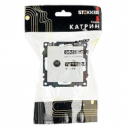 ТВ-розетка и розетка Ethernet RJ-45 без рамки Stekker GLS00-7106-01 49181 цвет Белый-1