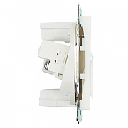 ТВ-розетка и розетка Ethernet RJ-45 без рамки Stekker GLS00-7106-01 49181 цвет Белый-4