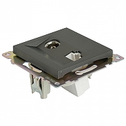 ТВ-розетка и розетка Ethernet RJ-45 без рамки Stekker Катрин 49417 цвет Графит-3