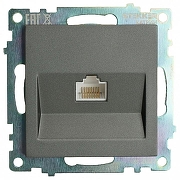 Розетка Ethernet RJ-45 без рамки Stekker Катрин 49418 цвет Графит