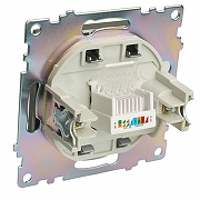 Розетка Ethernet RJ-45 без рамки Stekker Катрин 49418 цвет Графит-5