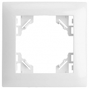 Рамка на 1 пост Stekker Эрна Элегант 49629 цвет Белый