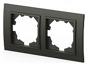 Рамка на 2 поста Elbi Eleсtriс Zena 500-011100-226 цвет Дымчатый-1