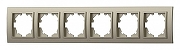Рамка на 6 постов Elbi Eleсtriс Zena 500-011400-252 цвет Металлик-1
