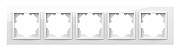 Рамка на 5 постов Elbi Eleсtriс Zena 500-015600-250 цвет Белый