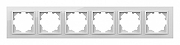 Рамка на 6 постов Elbi Eleсtriс Zena 500-015600-252 цвет Белый