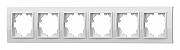Рамка на 6 постов Elbi Eleсtriс Zena 500-015600-252 цвет Белый-1