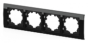 Рамка на 4 поста Elbi Eleсtriс Zena 500-073300-228 цвет Жемчужный, Черный-1