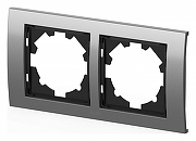 Рамка на 2 поста Elbi Eleсtriс Zena 500-073600-226 цвет Хром-1