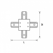 Соединитель X-образный для треков Lightstar Barra 501147 цвет арматуры Черный-1