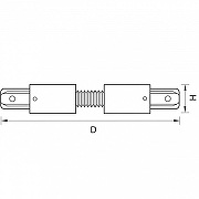 Соединитель гибкий для треков Lightstar Barra 501157 цвет арматуры Черный-1