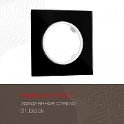 Рамка на 1 пост Arte Milano am-502.01 502.01-1.black цвет Черный-1