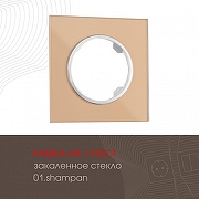 Рамка на 1 пост Arte Milano am-502.01 502.01-1.shampan цвет Бежевый-1