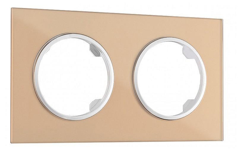 Рамка на 2 поста Arte Milano am-502.01 502.01-2.shampan 